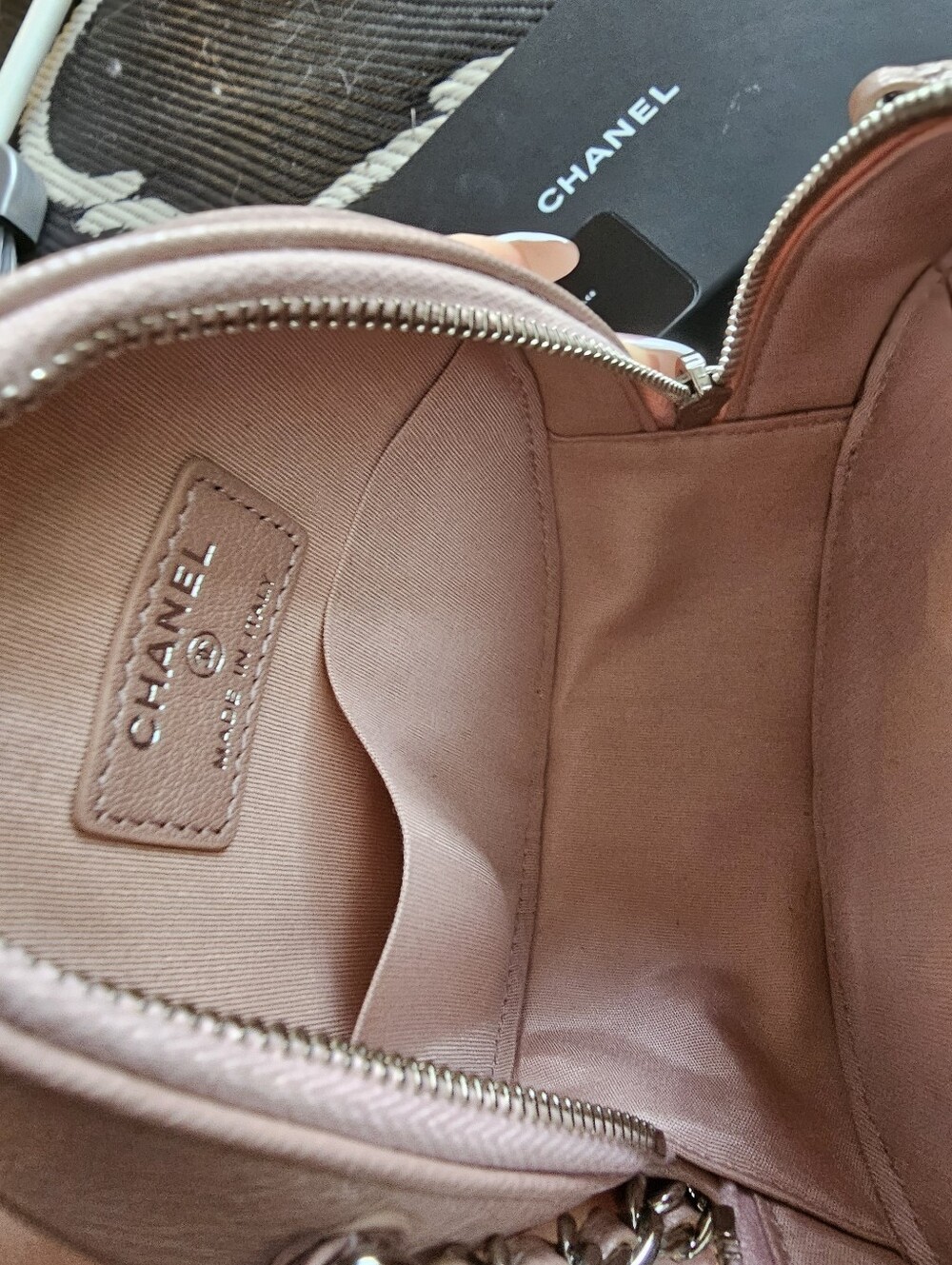 CHANEL Pink Camellia Quilted Round Crossbody - Picture 11 of 12